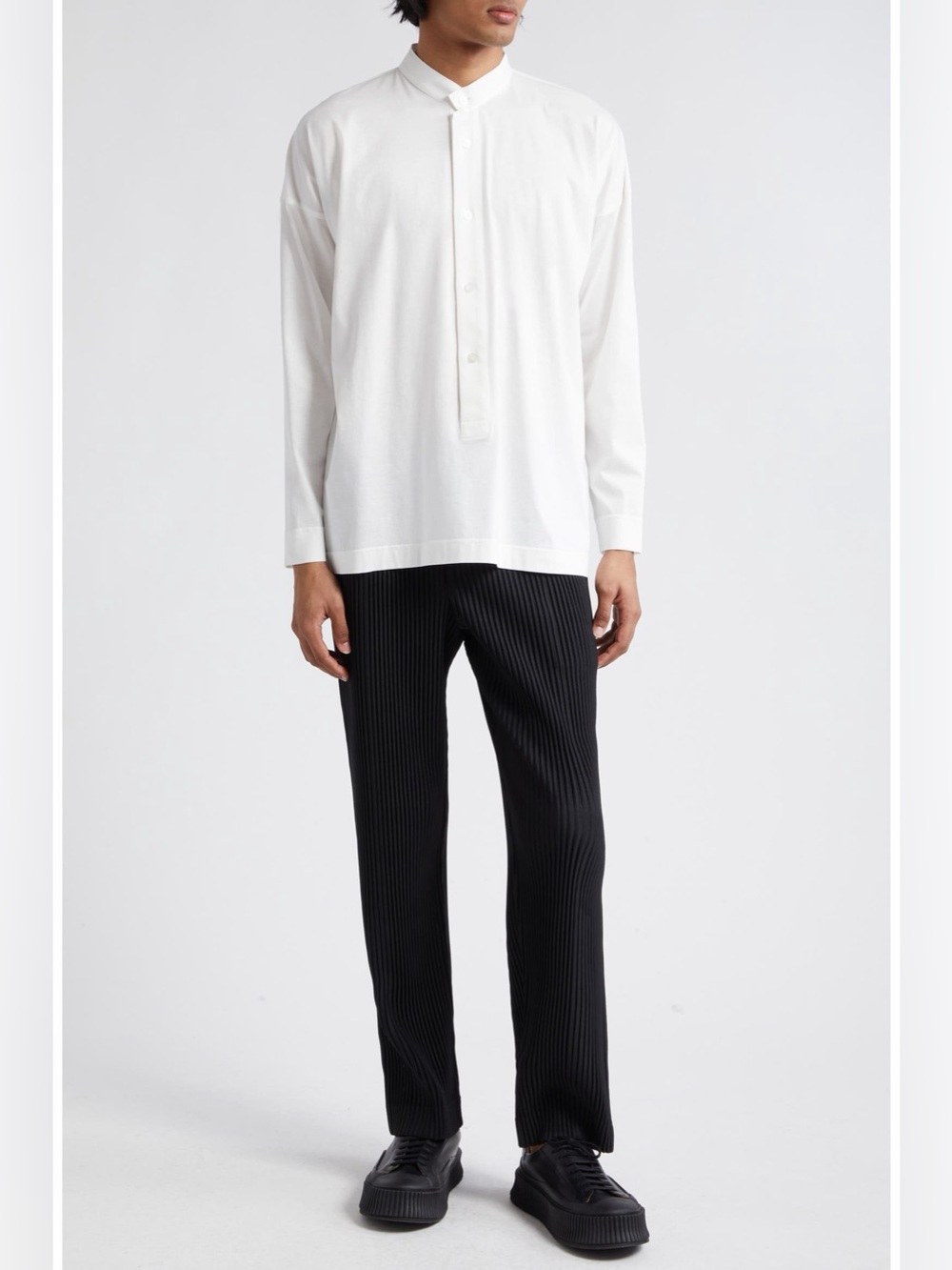 Issey Miyake Homme Plissé Pants Men’s Sz 3 Split Hem Black